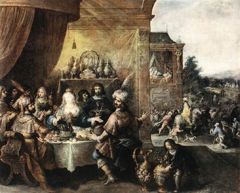 FRANCKEN, Ambrosius Feast of Esther dfh oil painting picture